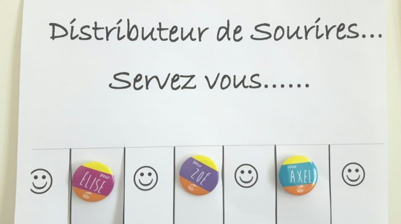 distributeur-de-sourire à groupama Rhône Alpes Auvergne